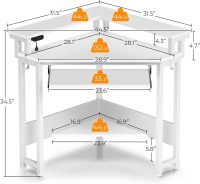 corner desk dimension